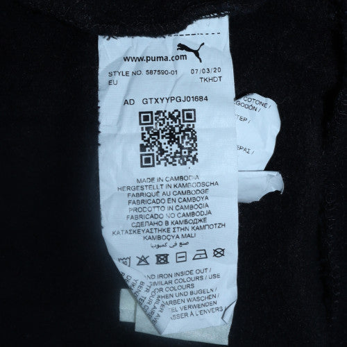 Puma Mens Black Small Crew Neck Fleece Sweatshirt