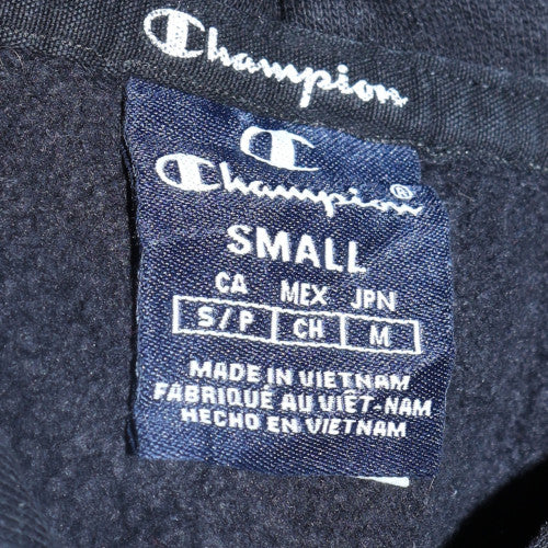 Champion Men's Black Pullover Hoodie Small Fleece Logo Sweatshirt
