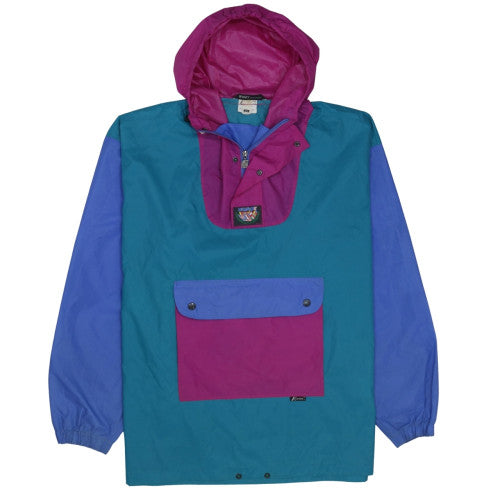 K-Way Men's Multicoloured XL Waterproof Anorak Jacket 90s Style