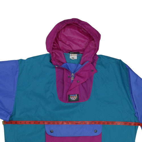 K-Way Men's Multicoloured XL Waterproof Anorak Jacket 90s Style