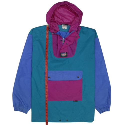 K-Way Men's Multicoloured XL Waterproof Anorak Jacket 90s Style