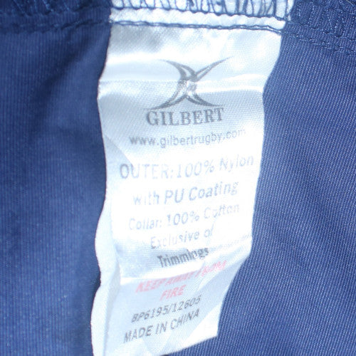 Gilbert Men's Blue 2XL Pullover Rugby Sweatshirt Water Resistant