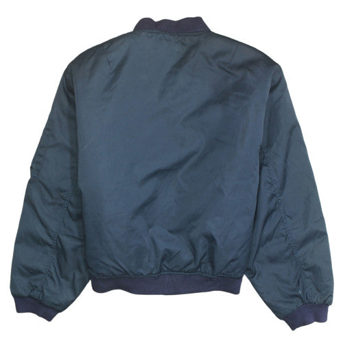 Overtime Men's Blue Bomber Jacket Size M Regular Fit Winter Style