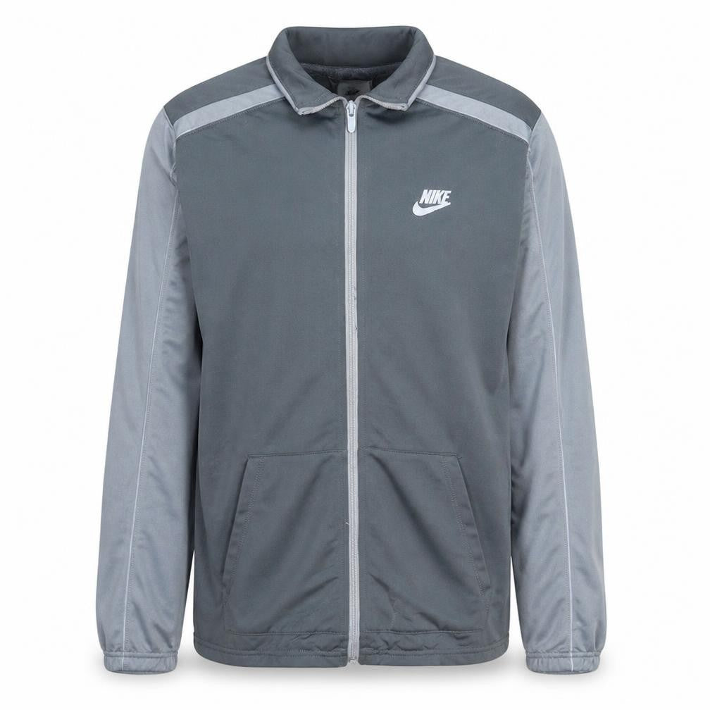 Front view of Nike Men's Grey Full Zip Sweatshirt Jacket XL