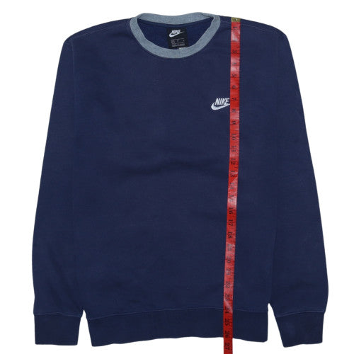 Nike Mens Blue Crew Neck Pullover Sweatshirt Size M