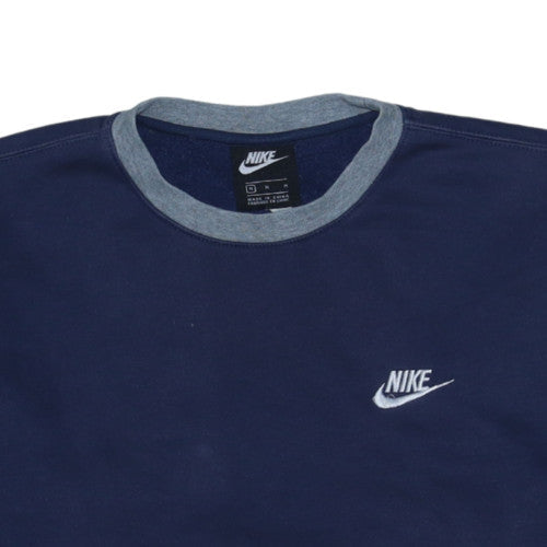 Nike Mens Blue Crew Neck Pullover Sweatshirt Size M