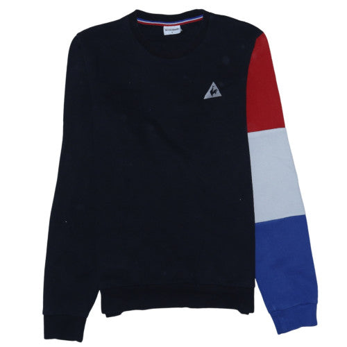 Le Coq Sportif Men's Black Multicolour Crew Neck Sweatshirt Size S