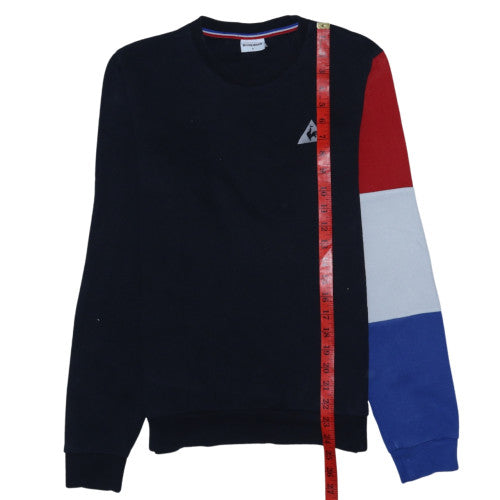 Le Coq Sportif Men's Black Multicolour Crew Neck Sweatshirt Size S