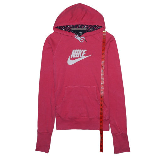 Nike Womens Pink Hoodie Size M Pullover Logo Hooded Sweatshirt