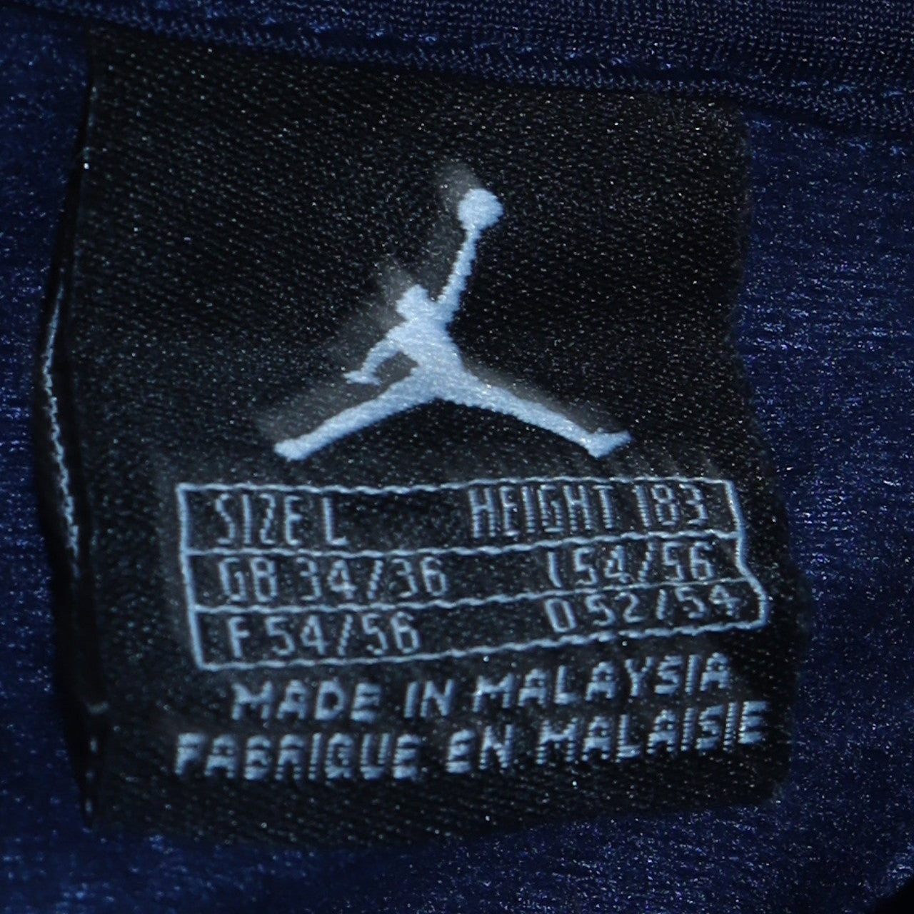 Nike Jordan Men's Navy Blue Full Zip Sweatshirt L Classic Style
