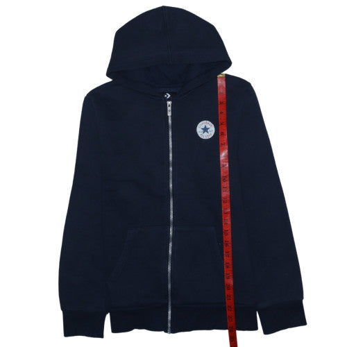 Converse Boys Navy Blue Full Zip Hoodie XL 13-15 Years Cotton Blend