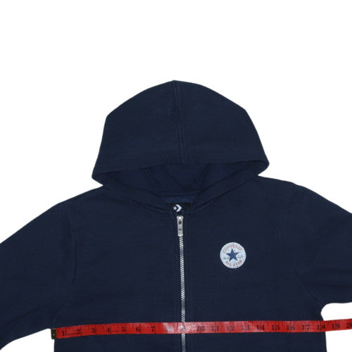 Converse Boys Navy Blue Full Zip Hoodie XL 13-15 Years Cotton Blend