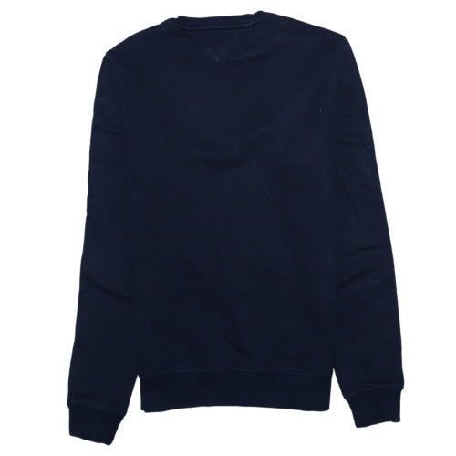 Tommy Hilfiger Men's Blue Logo Tape Crew Neck Pullover Sweatshirt M