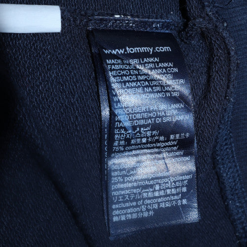 Tommy Hilfiger Men's Blue Logo Tape Crew Neck Pullover Sweatshirt M
