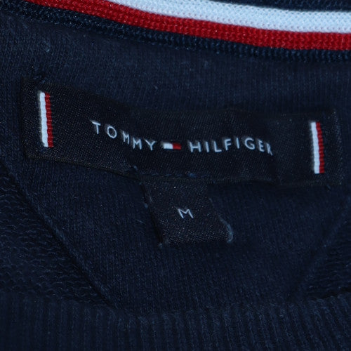 Tommy Hilfiger Men's Blue Logo Tape Crew Neck Pullover Sweatshirt M