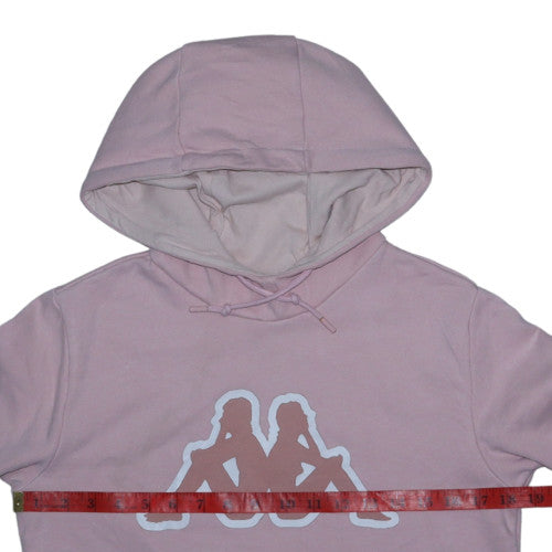 Kappa Womens Pink XS Pullover Hoodie Cotton Blend Logo Sweatshirt