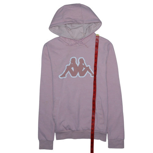 Kappa Womens Pink XS Pullover Hoodie Cotton Blend Logo Sweatshirt