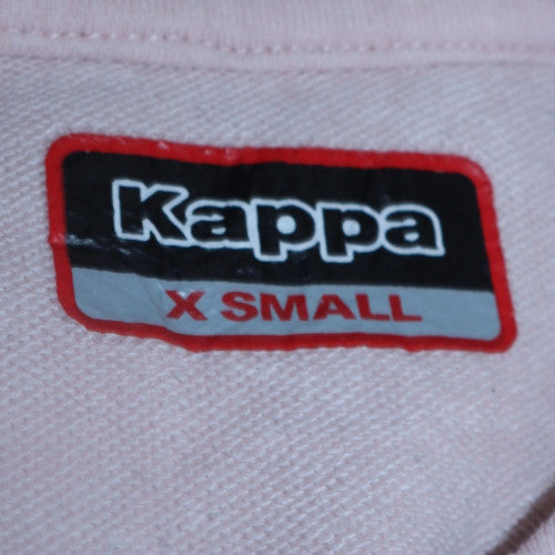 Kappa Womens Pink XS Pullover Hoodie Cotton Blend Logo Sweatshirt