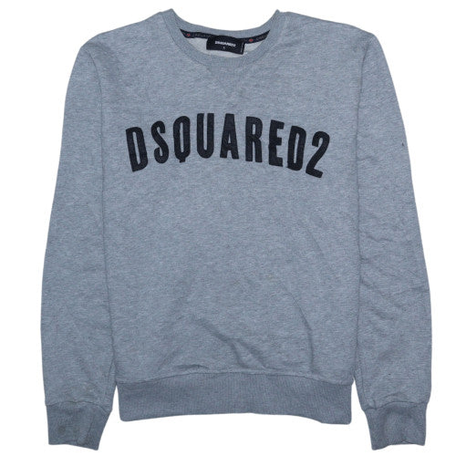 Dsquared2 Men's Grey Crew Neck Pullover Sweatshirt L