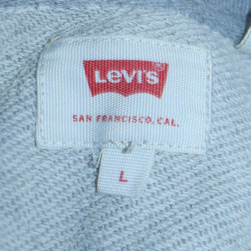 Levi's Men's Grey L Crew Neck Logo Pullover Sweatshirt