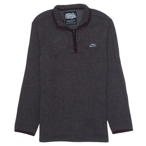 Weird Fish Men's Grey Fleece 1/4 Zip Pullover Sweatshirt L