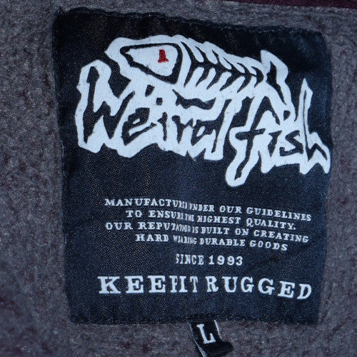 Weird Fish Men's Grey Fleece 1/4 Zip Pullover Sweatshirt L