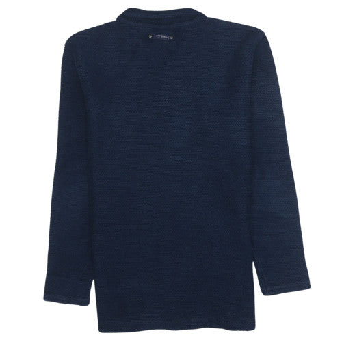 Weird Fish Men's Blue 1/4 Zip Henley Sweatshirt Size M