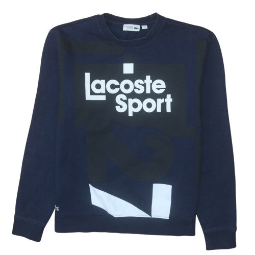 Lacoste Sport Men's Blue Graphic Pullover Sweatshirt Size L