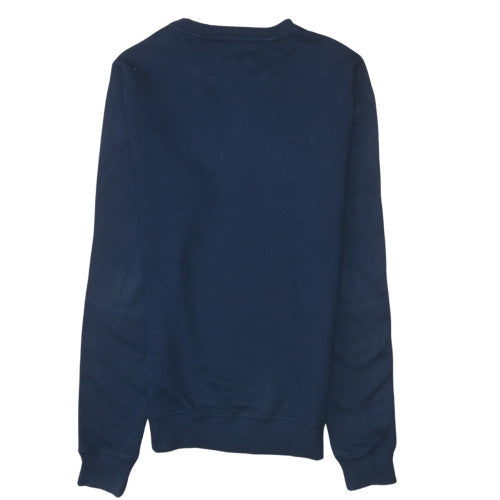 Tommy Hilfiger Men's Blue Small Crew Neck Logo Pullover Sweatshirt