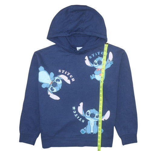 Disney Stitch Navy Blue Hoodie Womens M 12/14 Pullover Primark