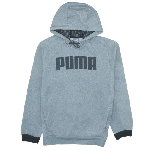 Puma Men's Grey Pullover Hoodie Medium Sports Fleece Sweatshirt