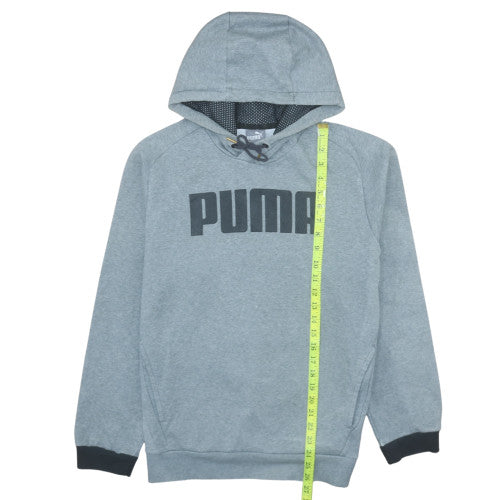 Puma Men's Grey Pullover Hoodie Medium Sports Fleece Sweatshirt