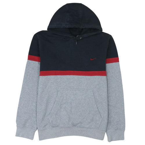 Nike Men's Grey & Navy Pullover Hoodie L Athletic Fit
