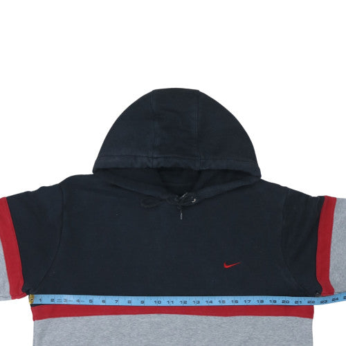 Nike Men's Grey & Navy Pullover Hoodie L Athletic Fit