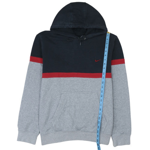 Nike Men's Grey & Navy Pullover Hoodie L Athletic Fit