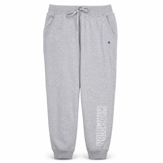 Front view of Champion Men’s Grey Jogger Fleece Sweatpants L Regular Fit