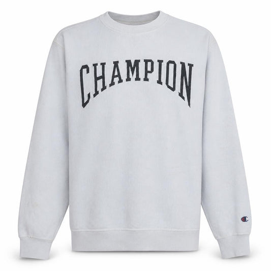 Front view of Champion Men's White XS Crew Neck Pullover Sweatshirt