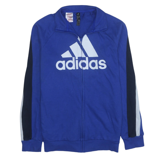 Adidas Men’s Blue Full Zip Logo Sweatshirt XL