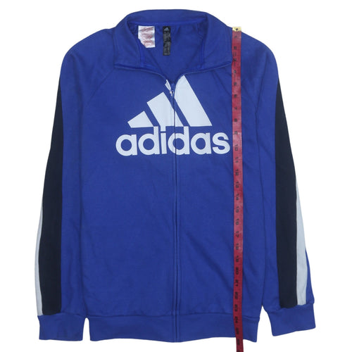 Adidas Men’s Blue Full Zip Logo Sweatshirt XL