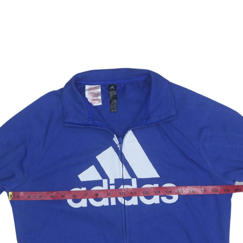 Adidas Men’s Blue Full Zip Logo Sweatshirt XL