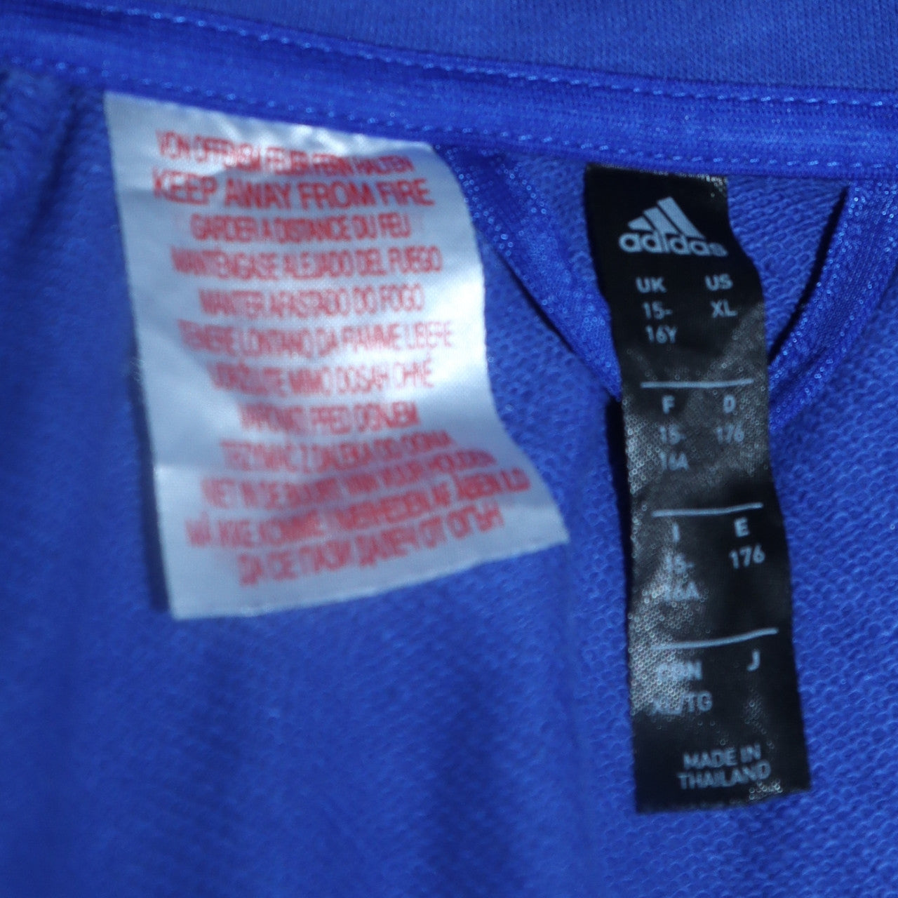 Adidas Men’s Blue Full Zip Logo Sweatshirt XL