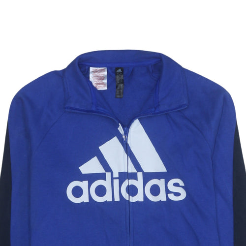 Adidas Men’s Blue Full Zip Logo Sweatshirt XL