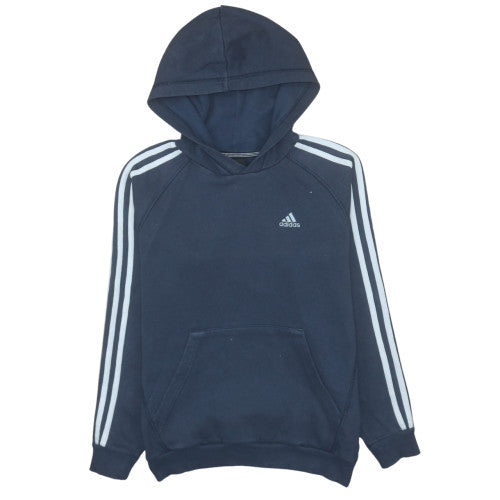 Adidas Girls Blue Pullover Hoodie 11-12 Years Logo Sports Fleece
