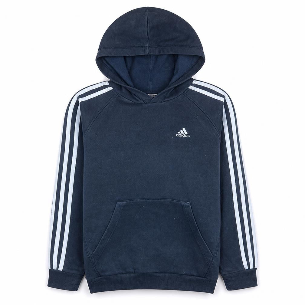 Adidas Girls Blue Pullover Hoodie 11-12 Years Logo Sports Fleece