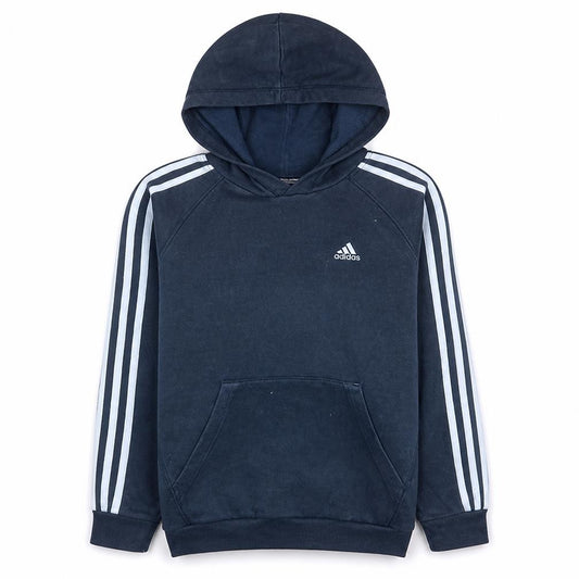 Adidas Girls Blue Pullover Hoodie 11-12 Years Logo Sports Fleece