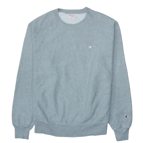 Champion Men's Grey Reverse Weave Crew Neck Sweatshirt Medium
