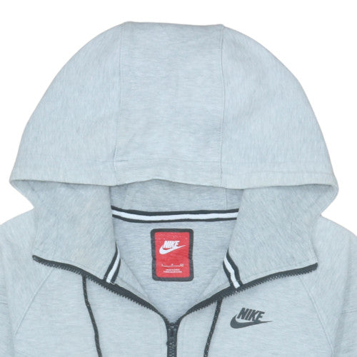 Nike Men's Grey Full Zip Hoodie Size S Regular Fit Sportswear