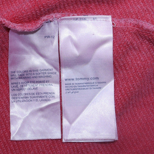 Tommy Hilfiger Men's Pink Crew Neck Cotton Sweatshirt Size S