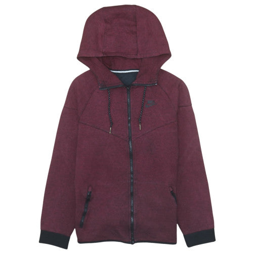 Nike Men's Red Full Zip Hoodie Size M Regular Fit