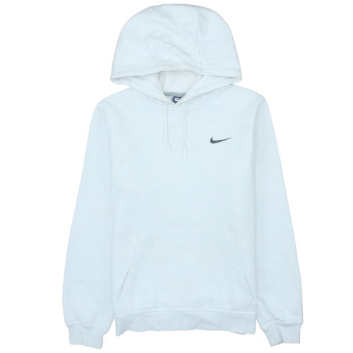 Nike Men's White Small Pullover Hoodie with Logo